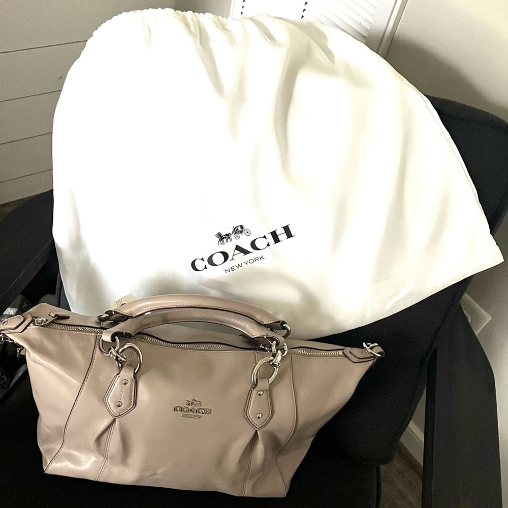 🌸SOLD🌸 🆕 Elegant COACH Collette Smooth Leather Satchel - Picture 14 of 15
